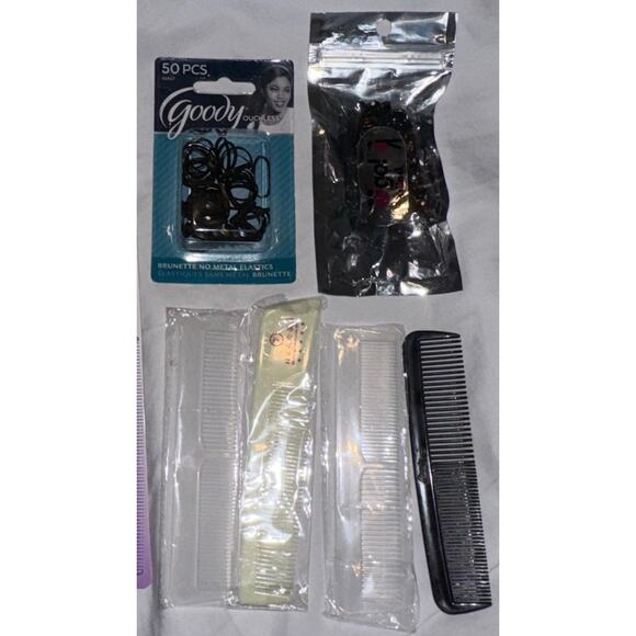Hair Care and Accessory 10 Pieces Bundle All New Rat Tail Combs, Mini Claws &…. - Picture 3 of 4